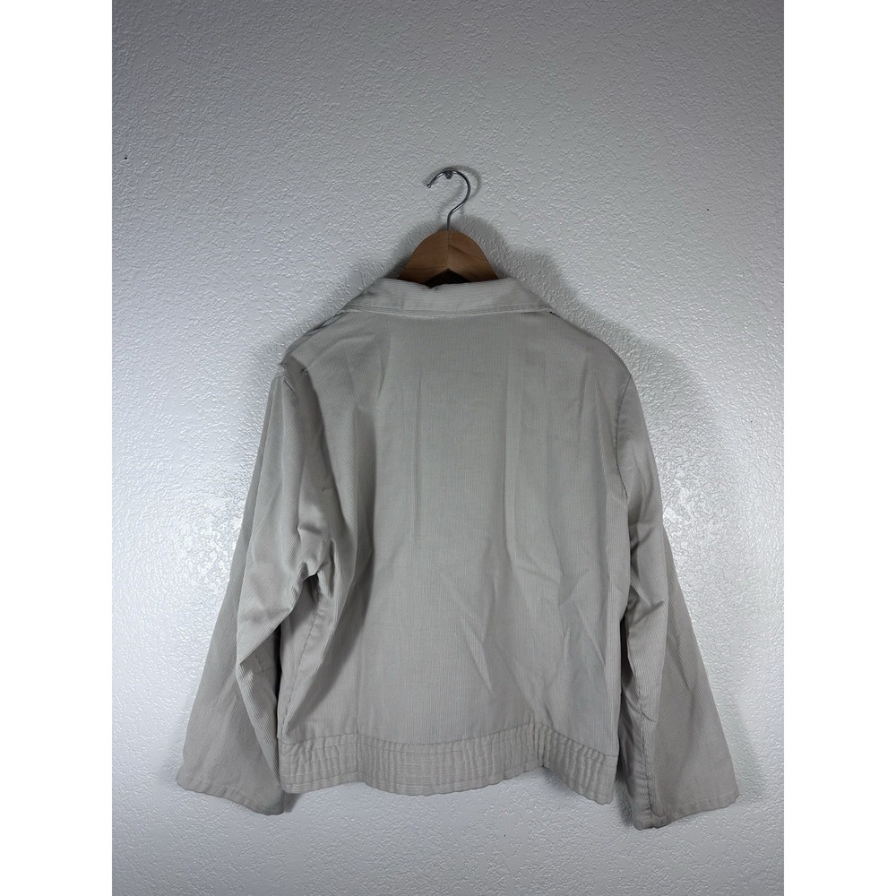 Vintage 70s Tobias Tops Corduroy Jacket Cream Beige Workwear Distressed 1970s - Picture 2 of 15